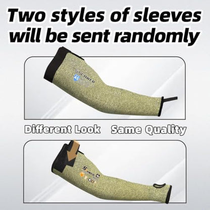 Schwer 10 Pairs CORE ANSI A5 Cut Resistant Sleeves, Flame-resistant, S081 - size: 10 Pairs
