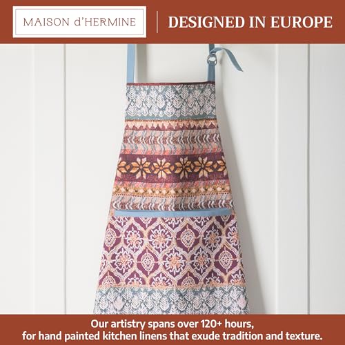 Maison d' Hermine Aprons for women with Pocket 100% Cotton (27.50"x31.50") - color: 050 - Fair Isle