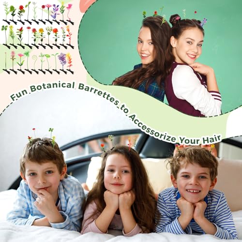 30 Pcs Rave Bean Sprout Hair Clips Plant Styles,Cute - style: Cute