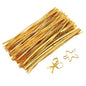 uxcell 6" Twist Ties, Metallic Twist Ties, Reusable Plastic Coated Twist Ties for Bakery, Candy Bags, Coffee Bags, Goodie Bags, Pack of 300, Shiny Gold - color: Gold, size: 6"