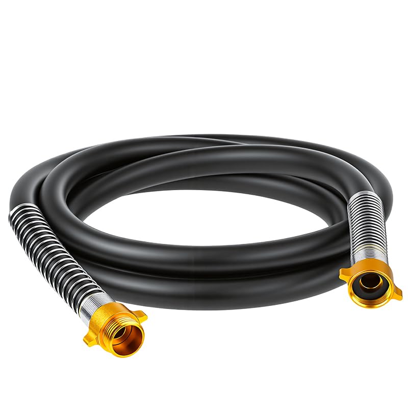 Garden Hose 5/8"x 10ft 4-Layer Heavy Duty Water Hose 800 Burst PSI Black - size: 10ft