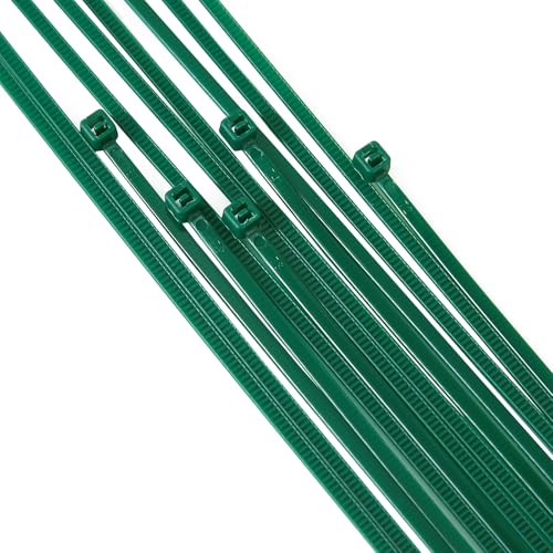 4 inch 3mm Dark Green Nylon Garden Cable Zip Ties Self Locking Cable Ties Twist Ties, Multi-Purpose Cable Tie(100 Pcs) - size: 4 in x 0.118 in
