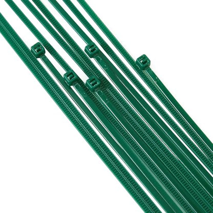 4 inch 3mm Dark Green Nylon Garden Cable Zip Ties Self Locking Cable Ties Twist Ties, Multi-Purpose Cable Tie(100 Pcs) - size: 4 in x 0.118 in