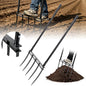 Broadfork, 12" Long 5-Tine Broadfork Gardening Tool for Gardening Cultivation Composting Transplanting Digging Farm Crushing Soil Aeration Garden Fork for Loosening Soil