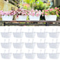 LaLaGreen Rail Planter (11.8 in, 15 Pack) White Metal Porch Fence Pots - size: 11.8" (30 cm) x 15 Pack