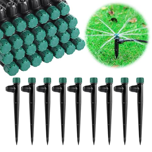 50PC Anti-Drop Drip Irrigation Emitters for 1/4" Drip Tubing - style: 50pcs-360 Degree Drip