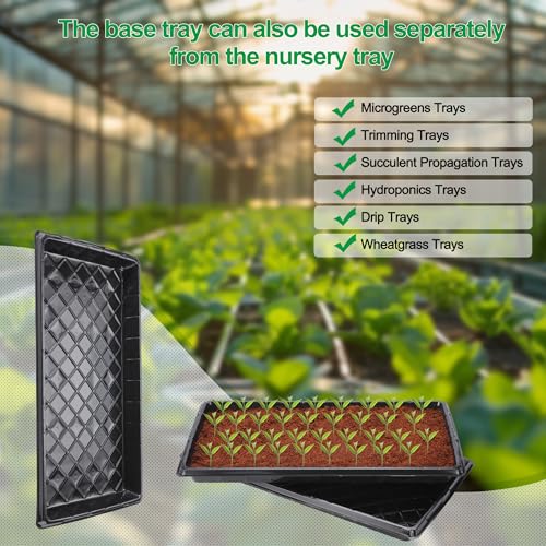 20Pack 72-Cell Seed Starter Trays with Base Tray & Dibber for Gardening. - style: 72-Cell Seed Starter Trays with Dibber