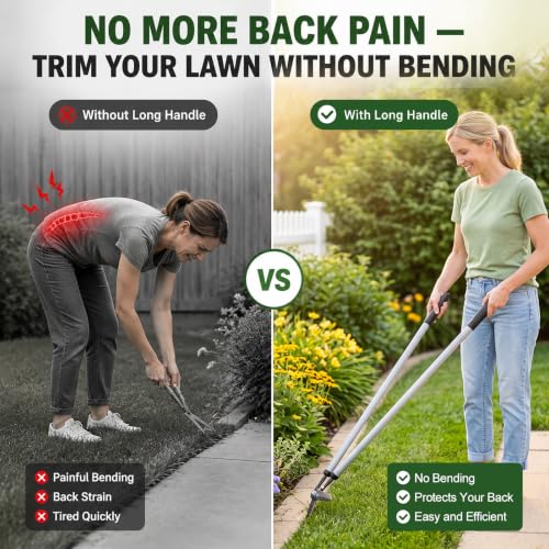 Chumia Long Handle Grass Shears for Lawn Landscaping, 38 Inch