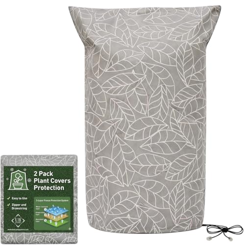 Plant Covers Freeze Protection 47"x71" | 2-Pack Winter Frost Blankets - size: 47 x 71 In