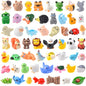 FEXIA 55 Pcs Mini Resin Animals 55 Styles Tiny Animals Figurines Desk Pets - color: Animals-55pcs