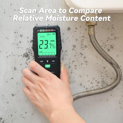 Pinless Moisture Meter for Wood Digital Wall Moisture Detector - color: Green
