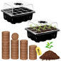 ZeeDix 2 Set Seed Starter Tray Kits with 30 Pack Coco Coir Pellets - color: 2 Set