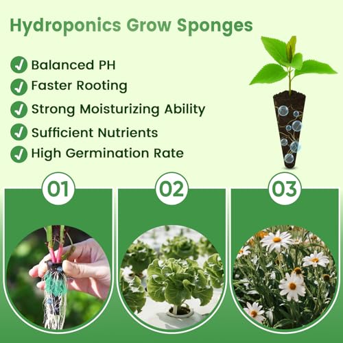Hydroponic Pods Kit, Compatible with AeroGarden, 121Pcs - size: 121 Pcs-60 Grow Sponges, 60 Labels & 1 Tweezers