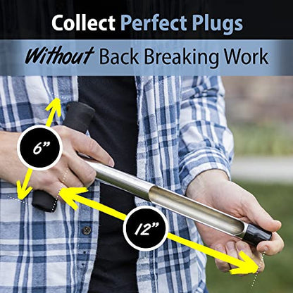 Soil Probe with Small Soil Sampler Bags. 12" Soil Sample Probe Rod. Patent Pending Ground Probe Design for Tidy Strata in Soil Test Sampling. - size: 12 Inch