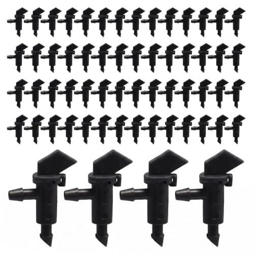 60 Pack Garden Flag Irrigation Dripper, Black, 1 GPH - color: Black