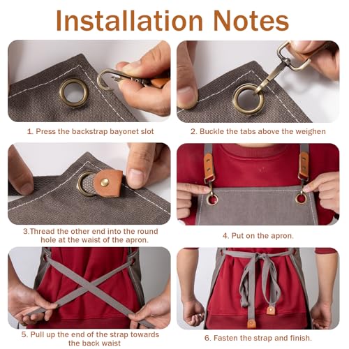 Woodworking Apron Heavy Wax Canvas Work Apron - color: Dark Gray