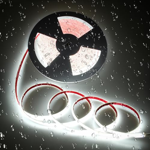 ALITOVE Outdoor LED Strip Lights Waterproof IP68 Daylight White 6500K - color: Cold White, size: 32.8FT