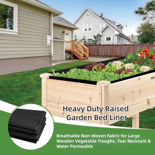 2 Pack Planter Liner, Raised Garden Bed & Planter Box Liner for Outdoor Use - size: 2 Pack 63"x114"