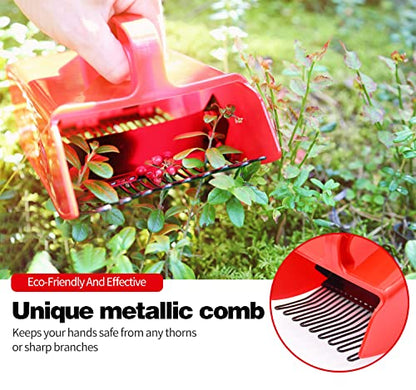 2 Pack Berry Pickers, with Metallic Comb and Ergonomic Handle - color: 2 pack