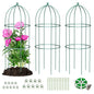 DoCred 3 Pack Peony Cage, 17.7" x 47.2" Metal Plant Support Garden Trellis - color: Deep Green, size: 47.2"H x 17.7"W/3PC