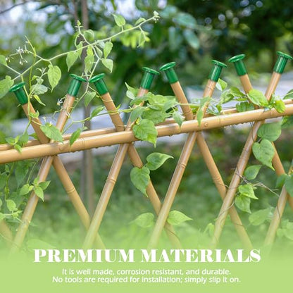 BlingKingdom 30PCS Garden Stake Caps, Cane Caps Toppers Protectors, Green