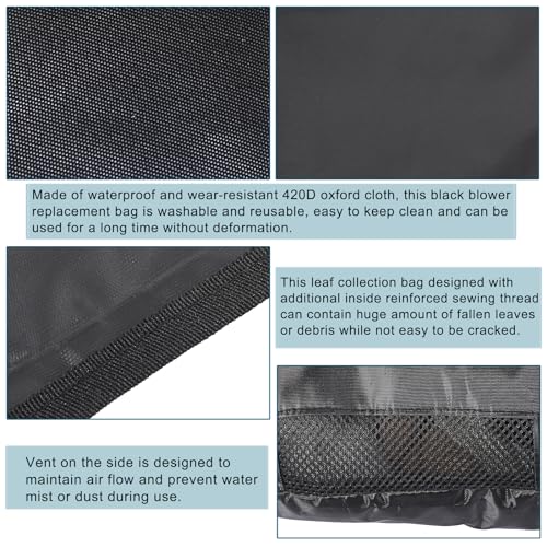 OwnMy Universal Leaf Vacuum Blower Bag Black Leaf Blower Replacement Bag - color: Black