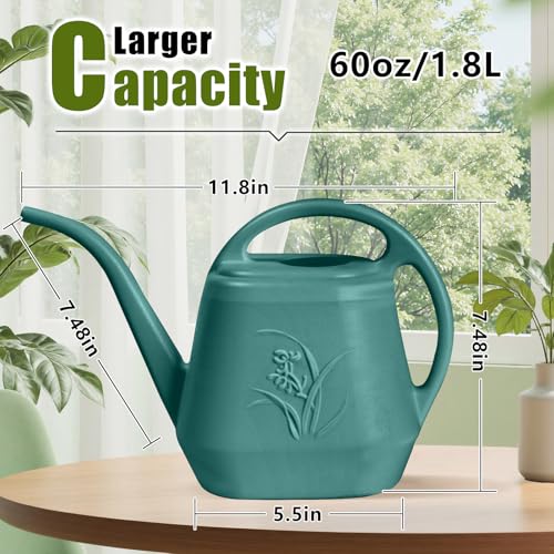 Plastic Watering Can - 1/2 Gallon - Green - color: Green