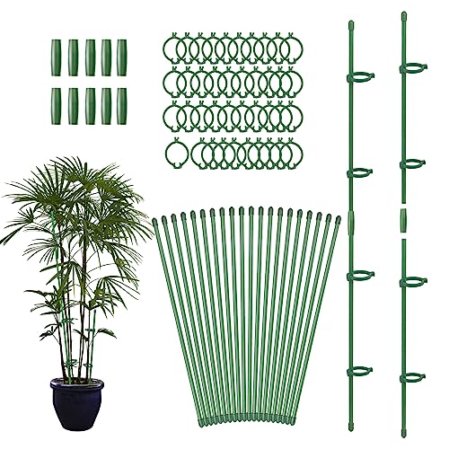 20 Pcs Plant Support Stakes Height Adjustable (12 Inch) - size: 20Pcs
