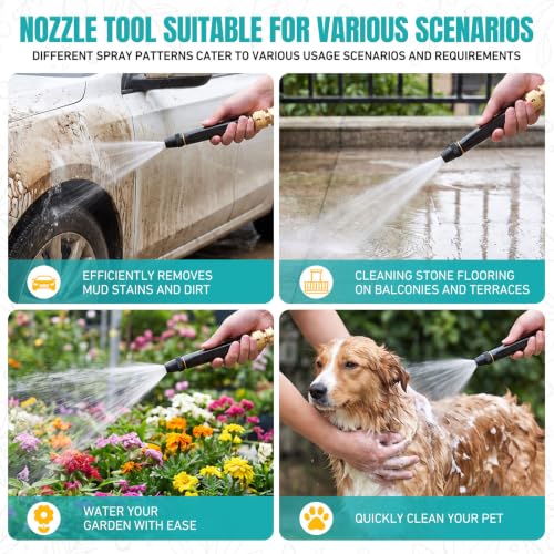 High Pressure Power Washer Nozzle with 3/4" GHT Garden Hose Connector