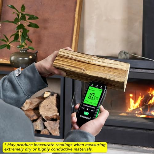 RDINSCOS Wood Moisture Meter for Firewood, Softwood, Hardwood - color: Black