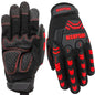 Anti-Vibration Work Gloves Men,Impact Glove,Gift,Large,Red+Black - color: Red+black, size: Large