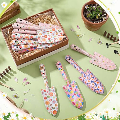 12 Pcs Floral Garden Shovels Bulk Gardening Gift, Pink Daisy - style: Pink Daisy