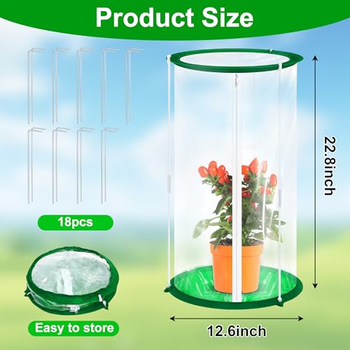 3 Pack Mini Greenhouse Cover, PVC, 22.8×12.6 Inch