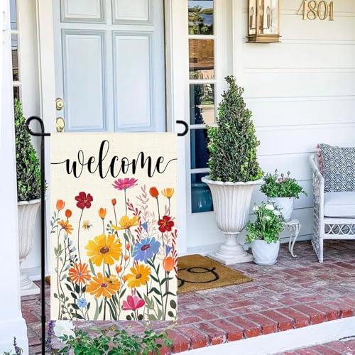 Spring Summer Garden Flag 12x18 Inch Outside Yard Porch Decoration - size: 12" x 18"