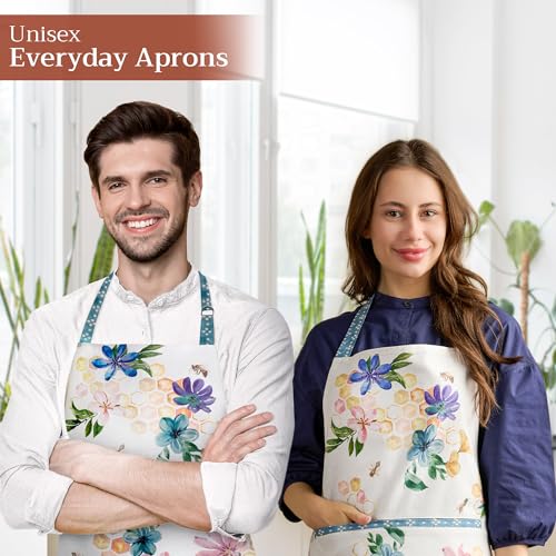 Maison d' Hermine Aprons for women with Pocket 100% Cotton (27.50"x31.50") - color: 077 - Meil