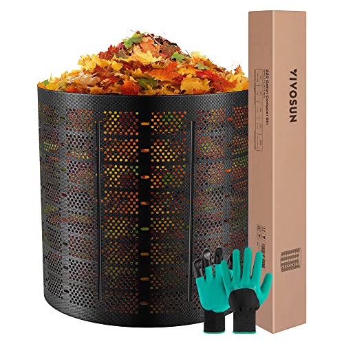 VIVOSUN 220 Gallon Outdoor Compost Bin, Expandable Composter - size: 220 Gallon