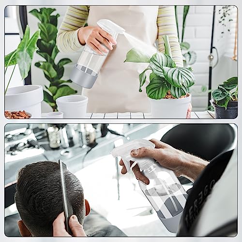 Glass Spray Bottles for Cleaning - 16 oz Spray Bottles with Silicone Sleeve - color: Grey