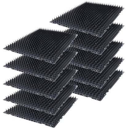 Black 10PCS Cat Scat Mat, Cat Deterrent Indoor Spikes to Keep Cats Off - color: Black