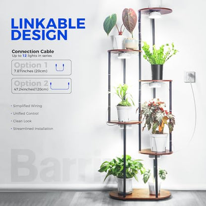 Barrina Orbgrow OG09 Puck Grow Light, 36W(4 x 9W), 5000K, 4 Packs, White - color: 5000K-White Cover, size: 4 Packs without Timer