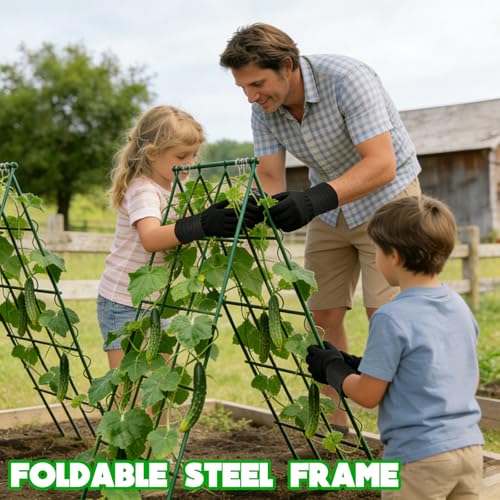 Heavy Duty Cucumber Trellis,2 Pack,No AssemblyGarden Trellis for Climbing Plants Outdoor,Cucumber Trellis, A-Frame Vegetable Frame,Vegetables Peas Beans Squash Cucumber