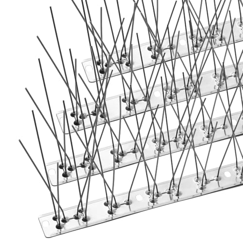 OFFO Bird Spikes for Outside, 304 Stainless Steel, 4 Pcs, 3.4 Ft (1.04 m) - size: 3.4 Feet