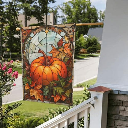 Pumpkin Fall Garden Flag 12x18 In Double Sided Yard Flags Lawn Sign Decor No Flagstand - color: Pumpk Fall