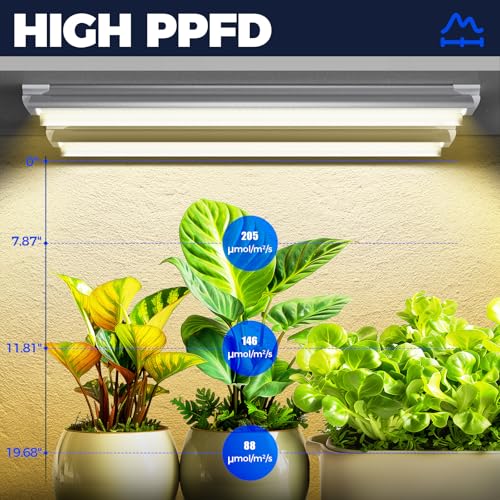 Barrina T8 Plant Light, 2FT 24W Full Spectrum Led Grow Lights, 6 Packs - color: Yellow, size: 2ft-6 Packs