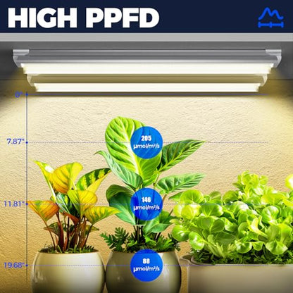 Barrina T8 Plant Light, 2FT 24W Full Spectrum Led Grow Lights, 6 Packs - color: Yellow, size: 2ft-6 Packs