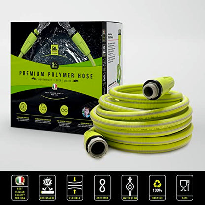 It's Light Polymer Garden Hose 5/8 in. X 50ft., Ultralight, Drinking Water Safe, Heavy Duty, Anti Kink structure, UV tested