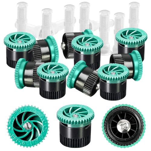10 Pieces Variable Arc Nozzle, Pop-up Sprinkler Heads Replacement Compatible with Most of 360 Degree Adjustable Pop Up Sprinklers Spray Head for Garden Lawn Irrigation (4AN) - size: 4AN