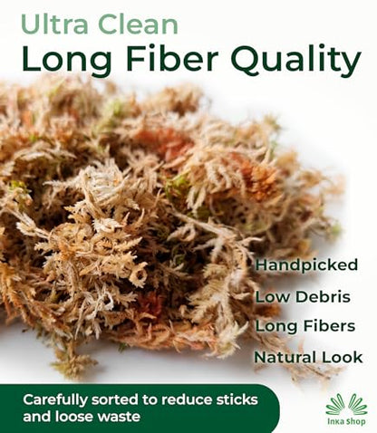 Inkashop Long Fiber Sphagnum Moss for Orchids and Carnivorous Plants 11lb - size: 11 lb