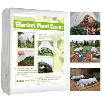 Frost Cloth Plant Freeze Protection, 5x30 Ft Floating Row Cover - size: 5x30 FT