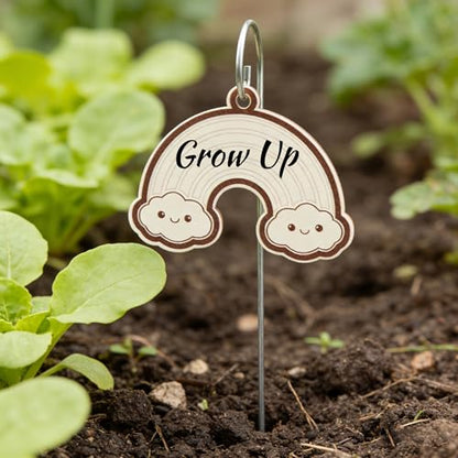 Temlum Wooden Plant Labels for Indoor & Outdoor Plants, 24pcs