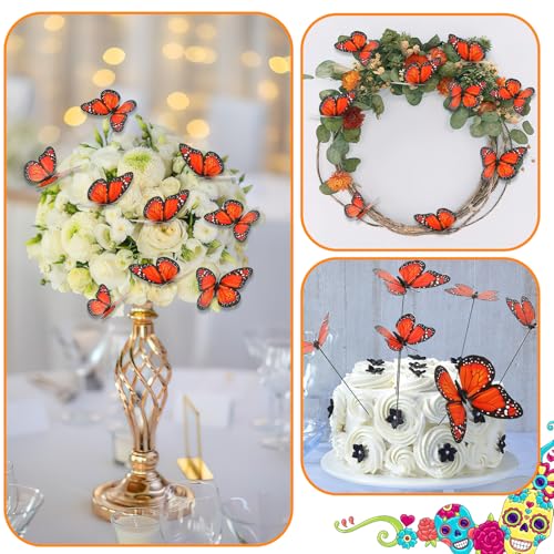 Augshy 75Pcs Monarch Butterfly Garden Stake, Monarch Butterfly Decoration - style: Monarch Butterfly